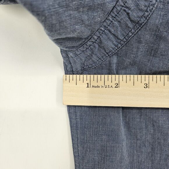 Howe Shirt Mens Medium Button Up Blue Casual Short Sleeve‎ Creates - Picture 6 of 9